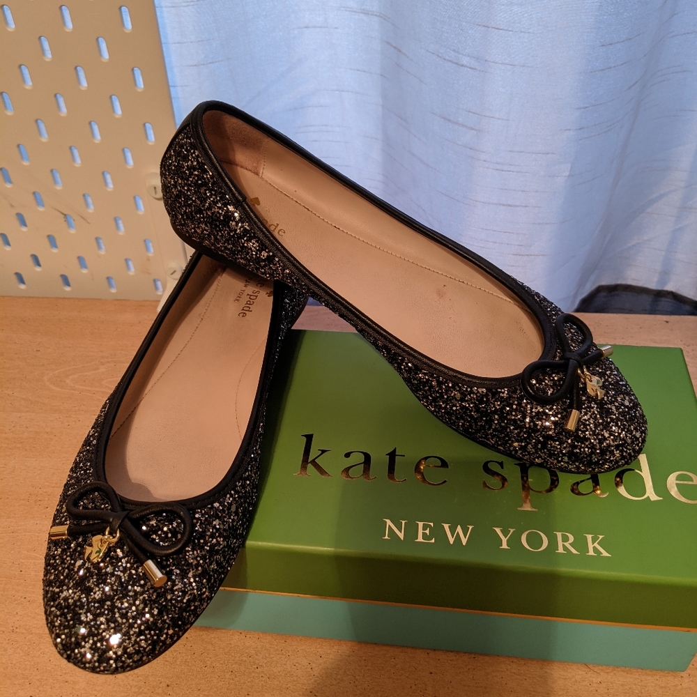 Kate Spade glitter flats women's size 10